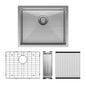 HANA Single Bowl Sink 40L Inc SS Colander Roller Protector Top/Undermount 550x450x200mm