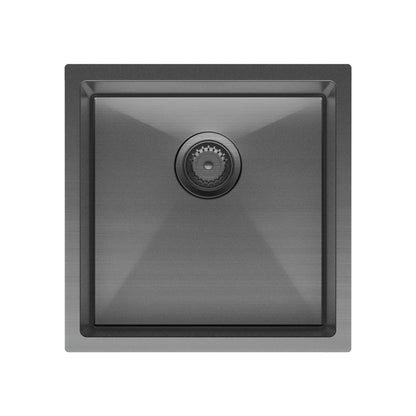 HANA Single Bowl Sink 32L Carbon Metal Inc Sink Protect Top/Undermount 450x450x200mm