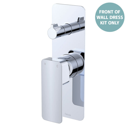 Tono Wall Diverter Mixer Dress Kit, Chrome, Rectangular Plate