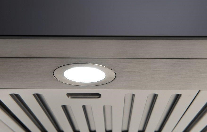 90cm Straight Island Canopy, Remote Control, 1000m3/h(TBC) LED Light x 4  Baffle filters