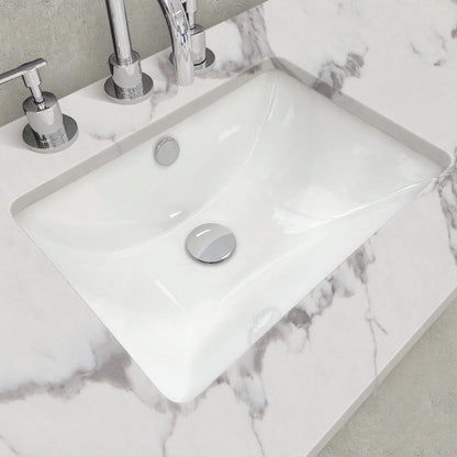 Sarah Calacatta Marble Undermount Double Bowl 1500 UniCab Vanity on Kick