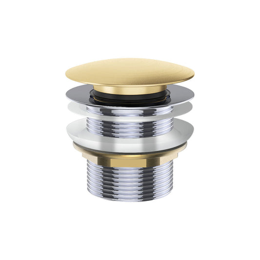 Pull Out Pop Up Bath Waste 40mm Urban Brass No Overflow 55mm Thread Length