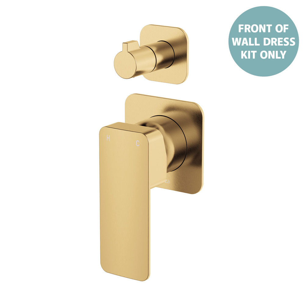Tono Wall Diverter Mixer Dress Kit, Urban Brass, Square Plates