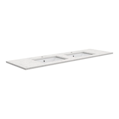 SARAH Undermount BIANCO MARBLE 1500mm Basin Top Only Double Bowl 2TH