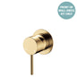 KAYA Wall Mixer Dress Kit Urban Brass Small Round Plate