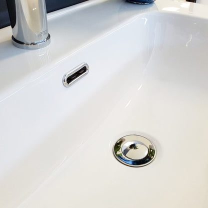 JOLI AMATO 750 Matte Black Vanity with Matte White Panels and Kick 1TH