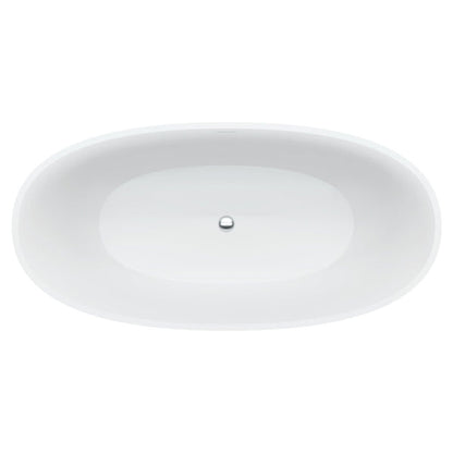 Sasso Cast Stone Solid Surface Bath, 1650mm