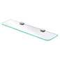 Tono Glass Shelf, Brushed Nickel