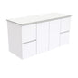 Fingerpull 1200mm Gloss White Cab Only Wall Hung