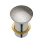 BASIN WASTE Dome Pop Up 32x70mm No Overflow Brushed Nickel