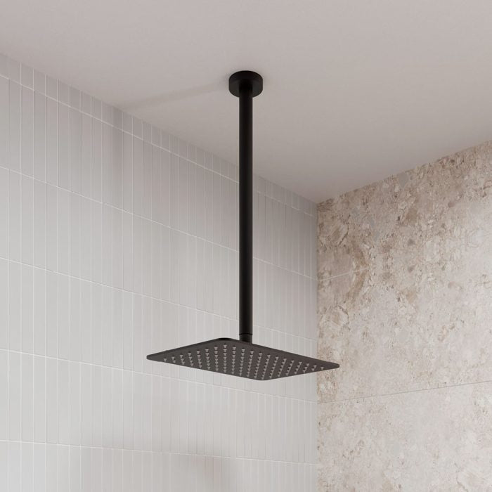 Round 450mm Shower Dropper Matte Black