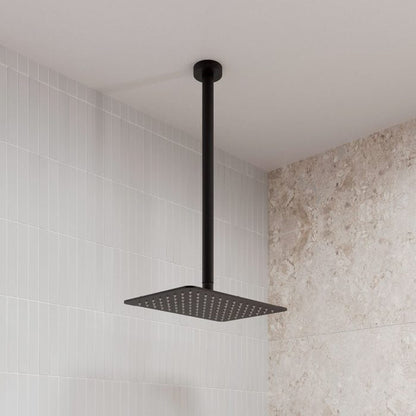 Round 450mm Shower Dropper Matte Black