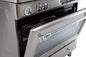 Royal Chiantishire, 90cm Cooker,  8 function elec Oven 5 Burner Recessed Gas Top Left WOK Large 109ltr gross,Analogue Clock, bottom storage