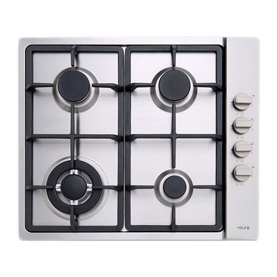 60cm 3 Burner Gas Cooktop + Wok + Cast Iron FFD