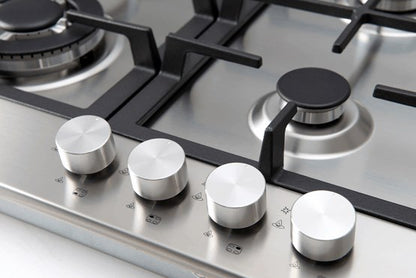 75cm Gas Cooktop 5 Burner Left Wok