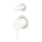 Kaya Wall Diverter Mixer, Small Round Plates, Matte White