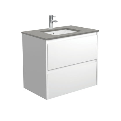SARAH DOVE GREY AMATO 750 Satin White Vanity Wall Hung 1TH