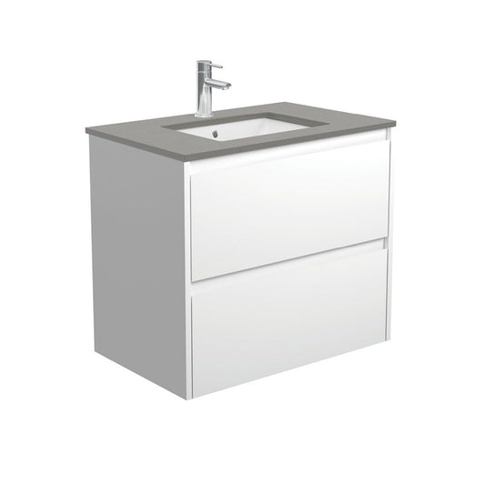SARAH DOVE GREY AMATO 750 Satin White Vanity Wall Hung 1TH
