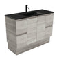 DOLCE Matte Black 1200 EDGE INDUSTRIAL Vanity on Kick 1TH