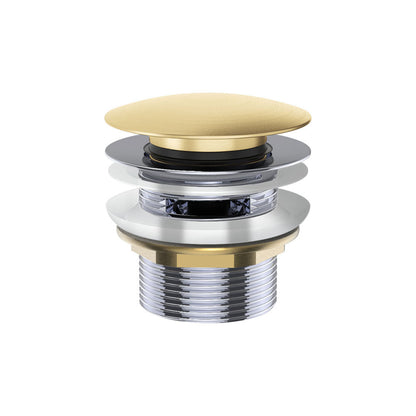 Pull Out Pop Up Bath Waste 40mm Urban Brass with Overflow 55mm Thread Length