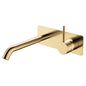KAYA UP Basin/Bath Mixer 200mm Outlet Set Urban Brass Soft Square Plate