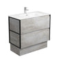 JOLI AMATO 900 INDUSTRIAL Vanity with Matte Black Frames and Kick 1TH