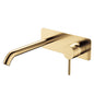 KAYA Basin/Bath Wall Mixer 200mm Outlet Set Urban Brass Soft Square Plate