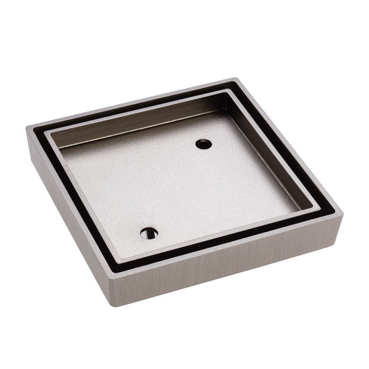 Square Tile Bed Floor Waste 75mm Brushed Nickel