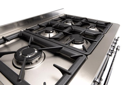 90cm Freestanding 5 Function GAS Oven  LED Clock  Electric Grill  Gas Hob + FFD Large 109ltr gross capacity bottom storage