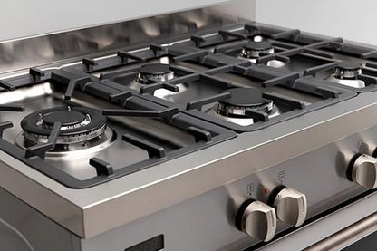 90cm Freestanding Cooker, 8 function Electric Oven , 5 Burner Gas cooktop WOK On Left,Large 109ltr gross capacity LED Clock bottom storage