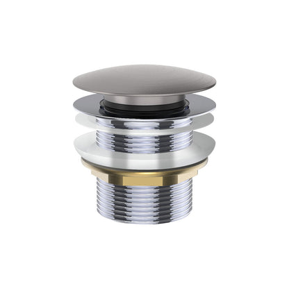 Universal Pull-Out/Pop-Up Brass Cap Bath Waste, Non-Overflow, Gun Metal