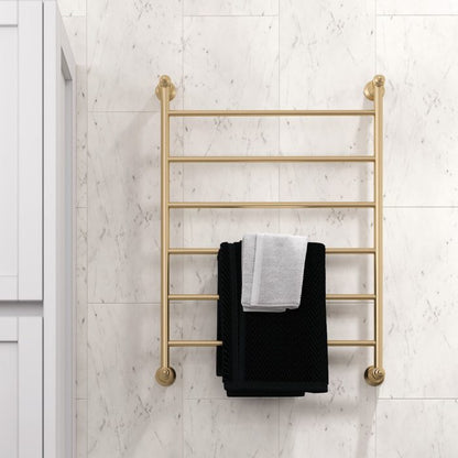 LILLIAN Heated Towel Rail 6080 Urban Brass (6 Bars) 600x808x95mm