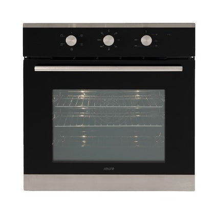 60cm Fan forced 5 function Oven 120 minute cutout timer 10 amp plug in