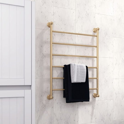 LILLIAN Heated Towel Rail 6080 Urban Brass (6 Bars) 600x808x95mm