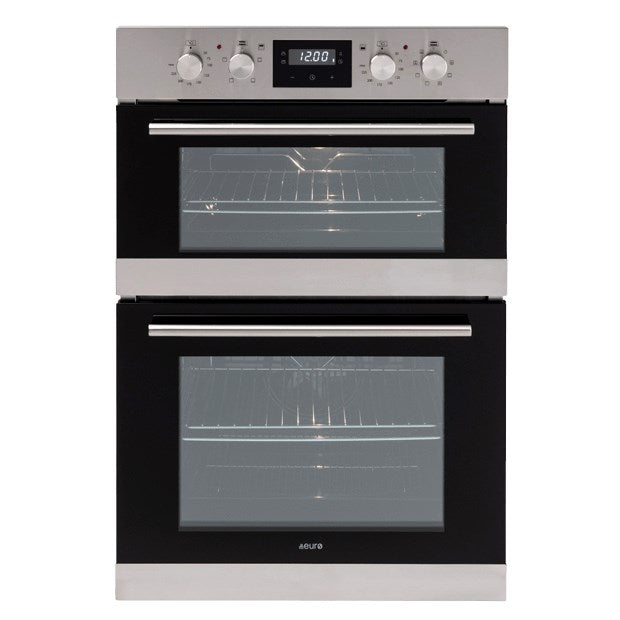 60cm/w x 88cm/h , Double Oven , Top Oven, 4 x function 40ltr Gross capacity,Bottom Oven, 8 x function 61tr Gross capacity Programmable Timer Touch Clock