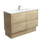 VANESSA AMATO 1200 SCANDI OAK Vanity On Kick 1TH