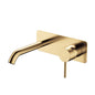 KAYA Basin/Bath Wall Mixer 160mm Outlet Set Urban Brass Soft Square Plate