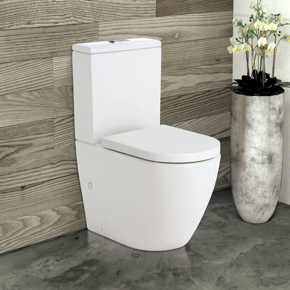 Koko Back-to-Wall Toilet Suite, Gloss White