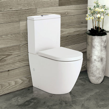 Koko Back-to-Wall Toilet Suite, Gloss White