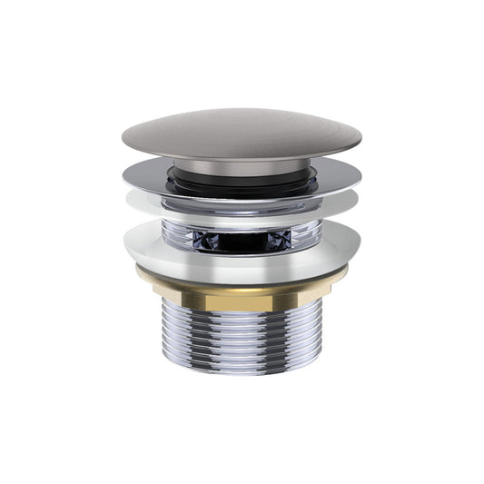 Pull Out Pop Up Bath Waste 40mm Gun Metal with Overflow 55mm Thread Length