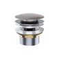 Pull Out Pop Up Bath Waste 40mm Gun Metal with Overflow 55mm Thread Length