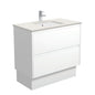 SARAH ROMAN SAND AMATO 900 Satin White Vanity On Kick 1TH