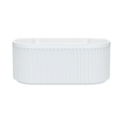 Eleanor Fluted Back-to-Wall Acrylic Bath, 1500mm