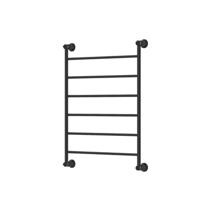 LILLIAN Heated Towel Rail 6080 Matte Black (6 Bars) 600x808x95mm