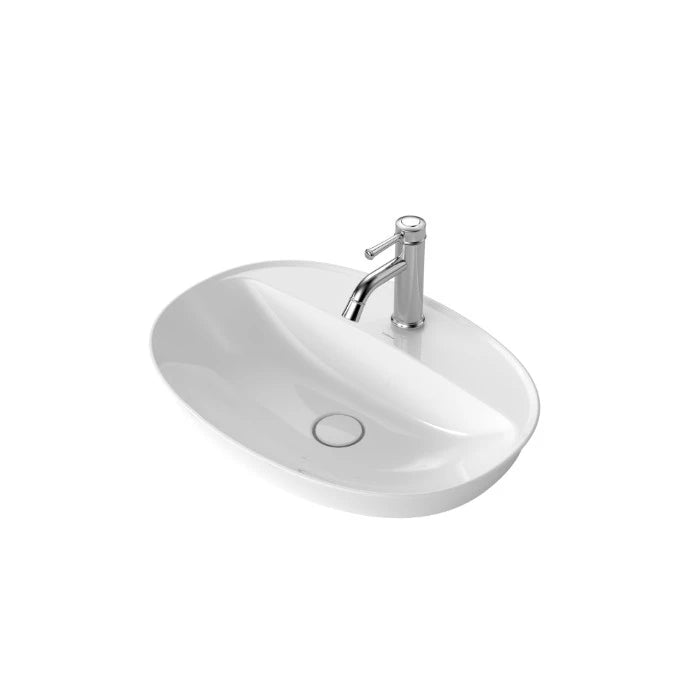 Caroma Riviere Inset Basin (1 Tap Hole) Gloss White