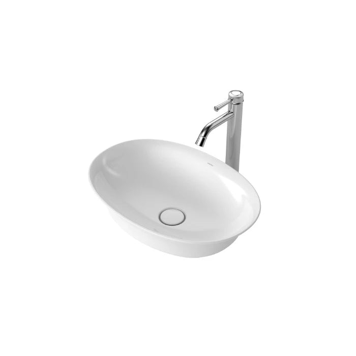 Caroma Riviere Above Counter Basin (No Tap Hole) Gloss White