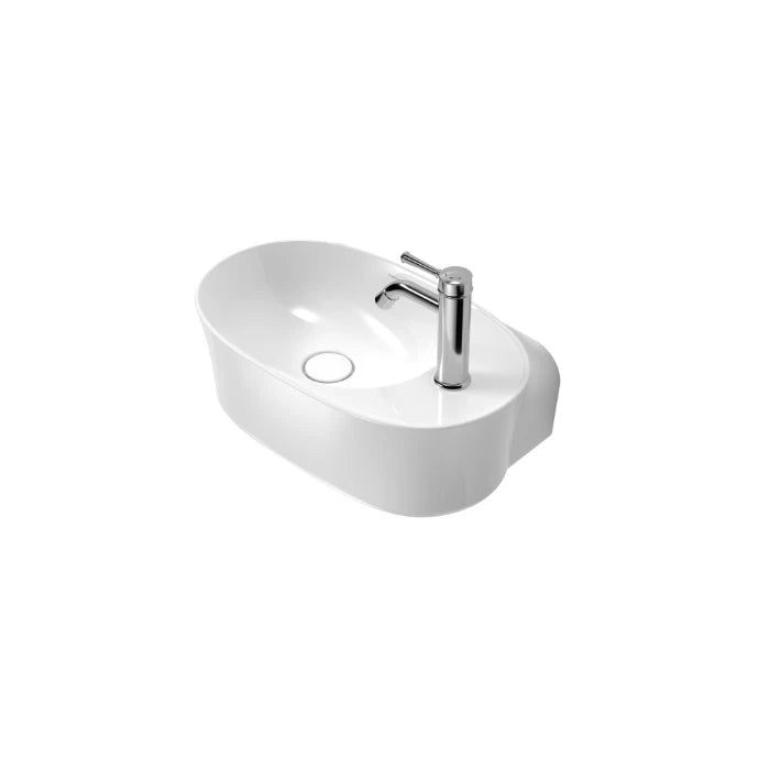 Caroma Riviere Hand Wall Basin (1 Tap Hole) Gloss White