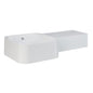 RAK Petit Square Wall Basin, Right Edge, No Tap Hole