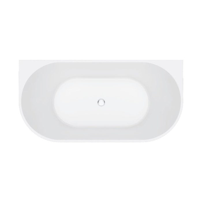 Eleanor Fluted Back-to-Wall Acrylic Bath, 1500mm