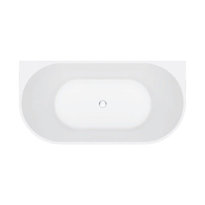 Eleanor Fluted Back-to-Wall Acrylic Bath, 1500mm